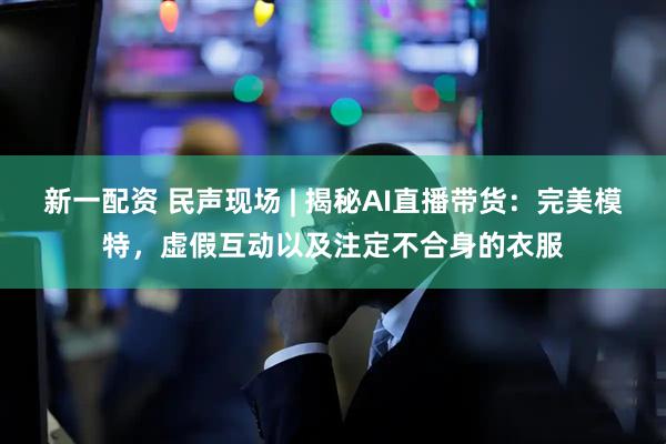 新一配资 民声现场 | 揭秘AI直播带货：完美模特，虚假互动以及注定不合身的衣服